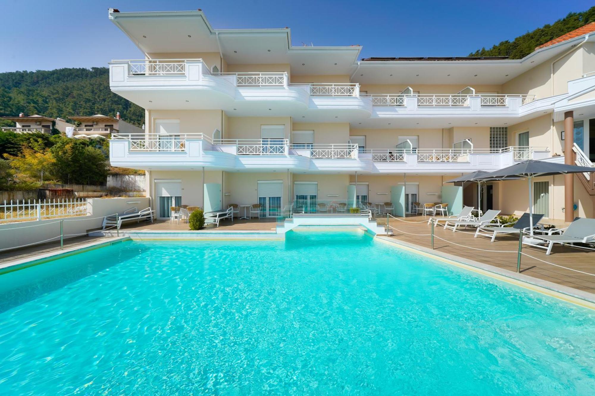Sunny Hotel Thassos Chrisi Ammoudia Esterno foto