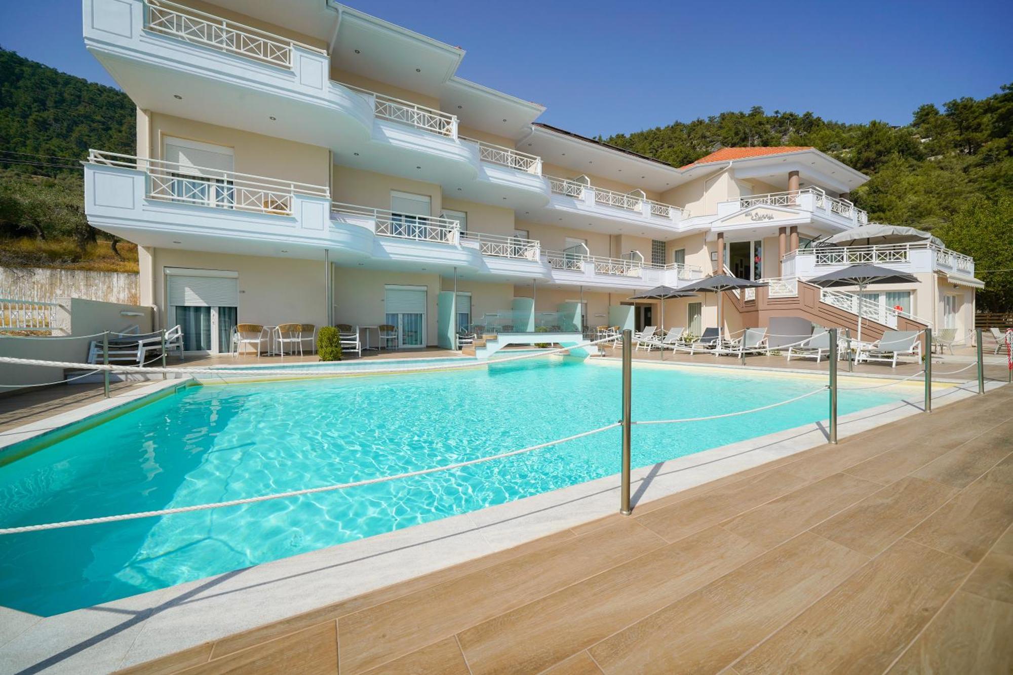 Sunny Hotel Thassos Chrisi Ammoudia Esterno foto