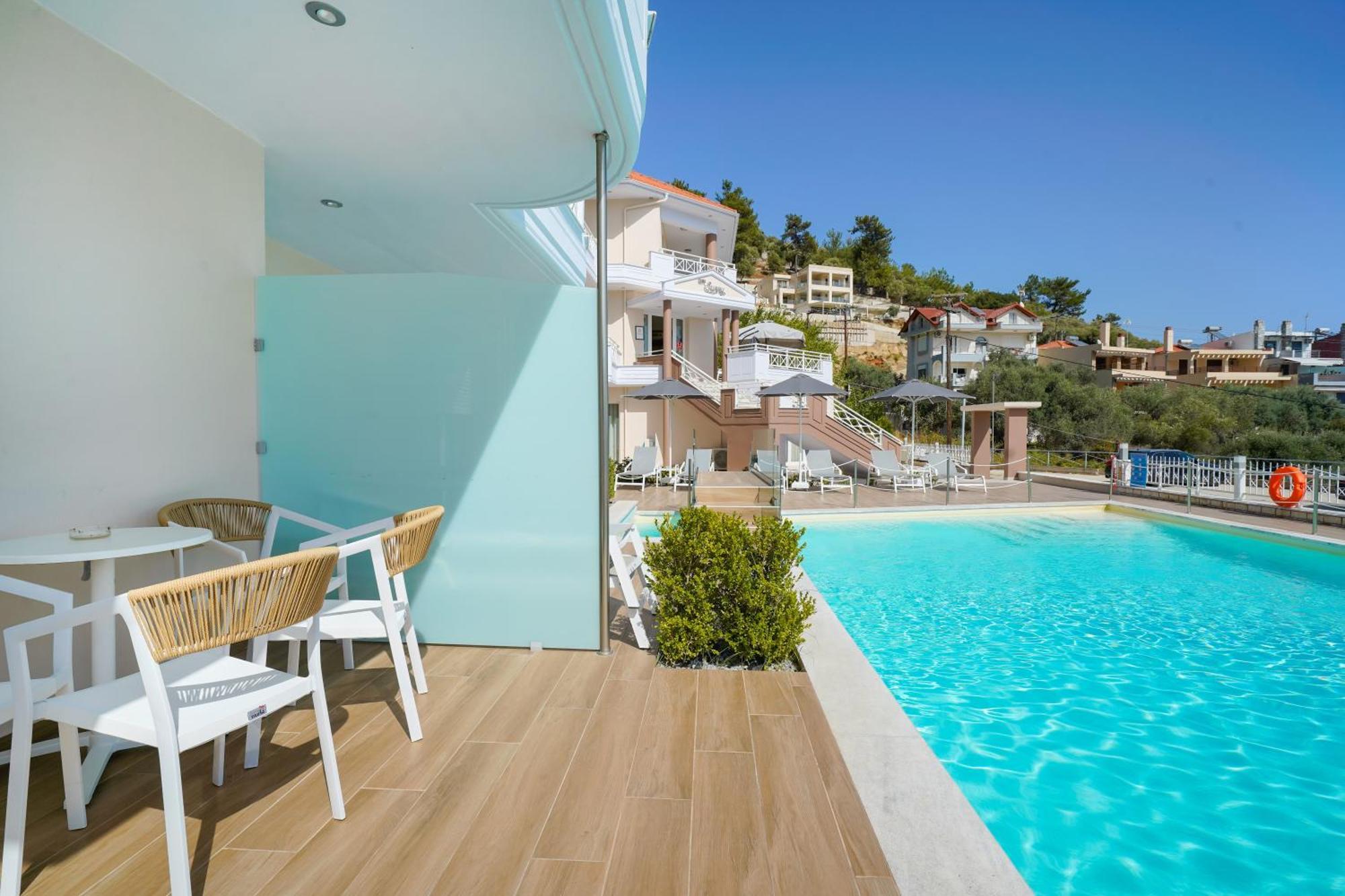 Sunny Hotel Thassos Chrisi Ammoudia Esterno foto